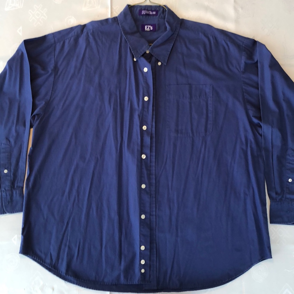 Men’s XXL Blue button down long sleeve shirt